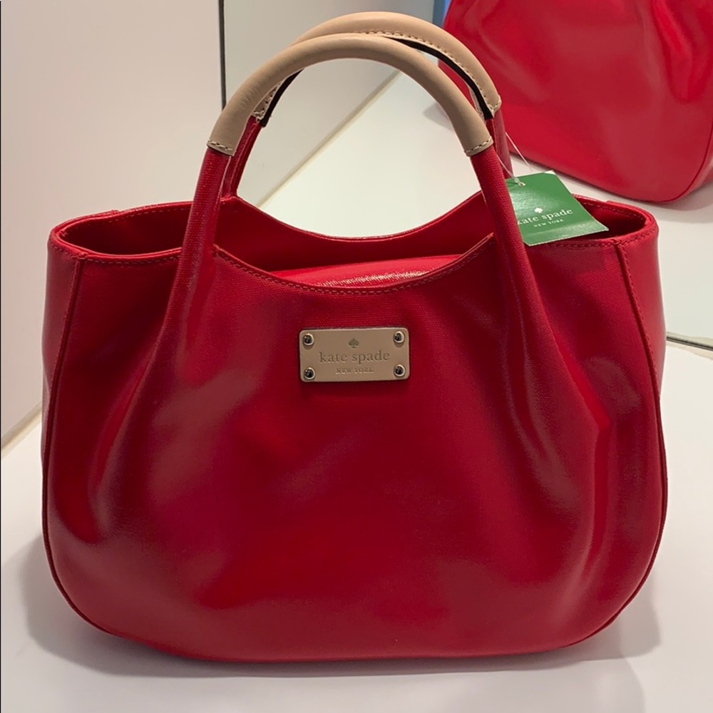 Kate Spade Red coated canvas bag